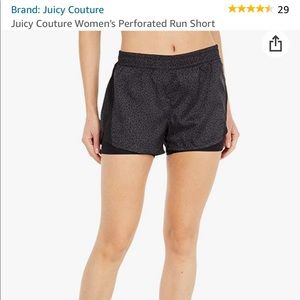 Juicy Couture Women's Perforated Run Short Size Small